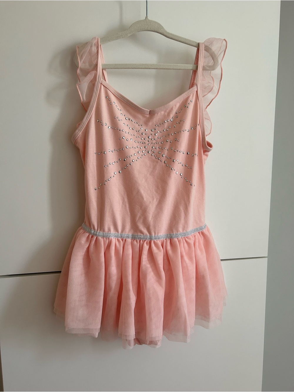 Girls Pink Sparkle Tutu Dress - Size L (10/12)